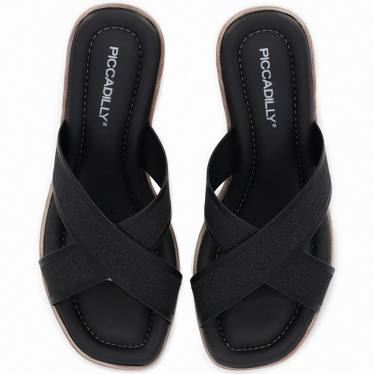 Sandalia Cintia Glitter Negro