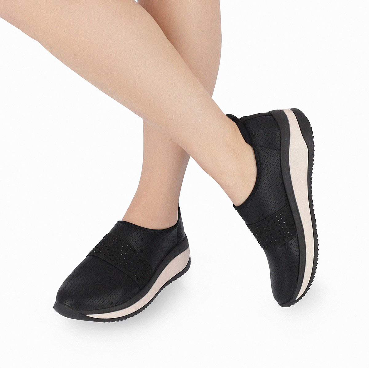 Zapatilla Nadine Glitter Negro