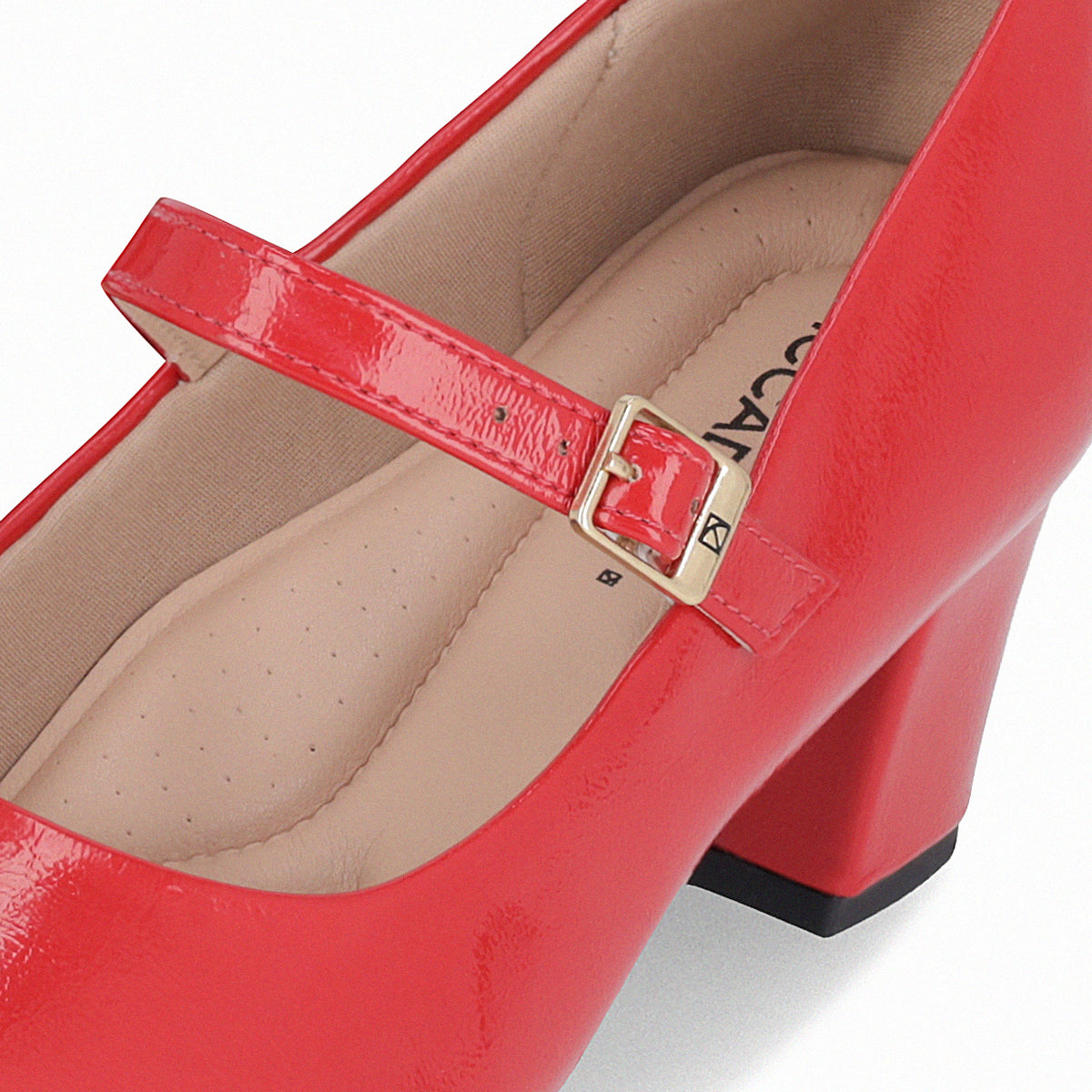 Zapato Mary Jane Laura Rojo/Charol