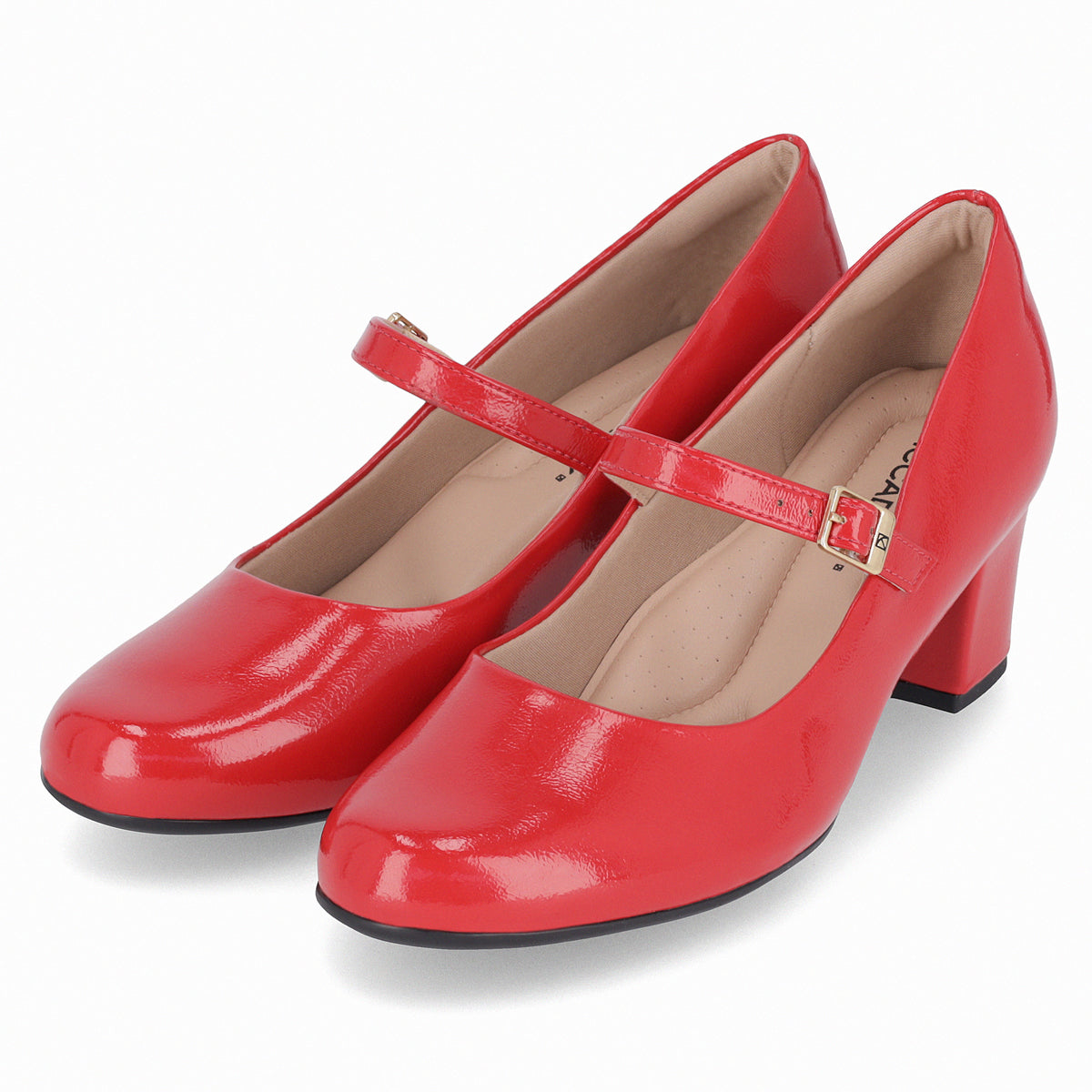 Zapato Mary Jane Laura Rojo/Charol