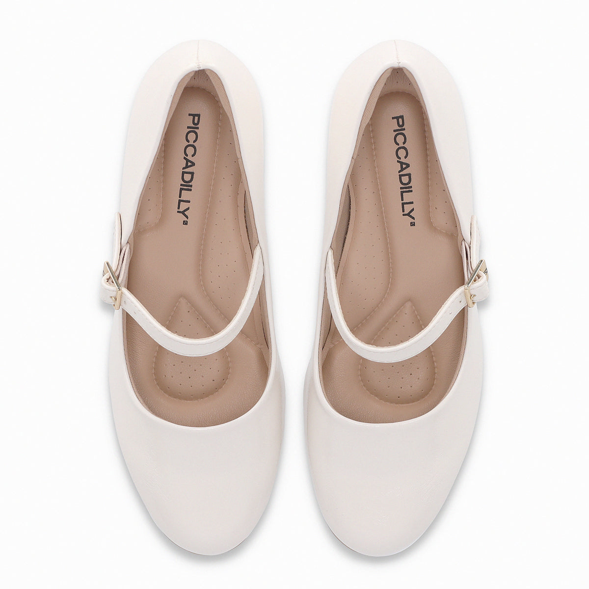 Zapato Mary Jane Mujer Crema /Charol