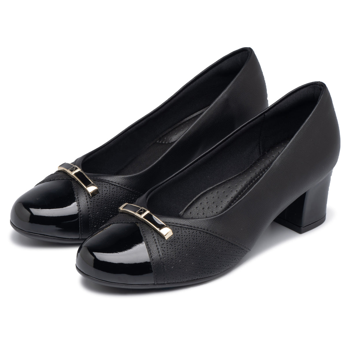 Zapato Laura Negro/Dorado