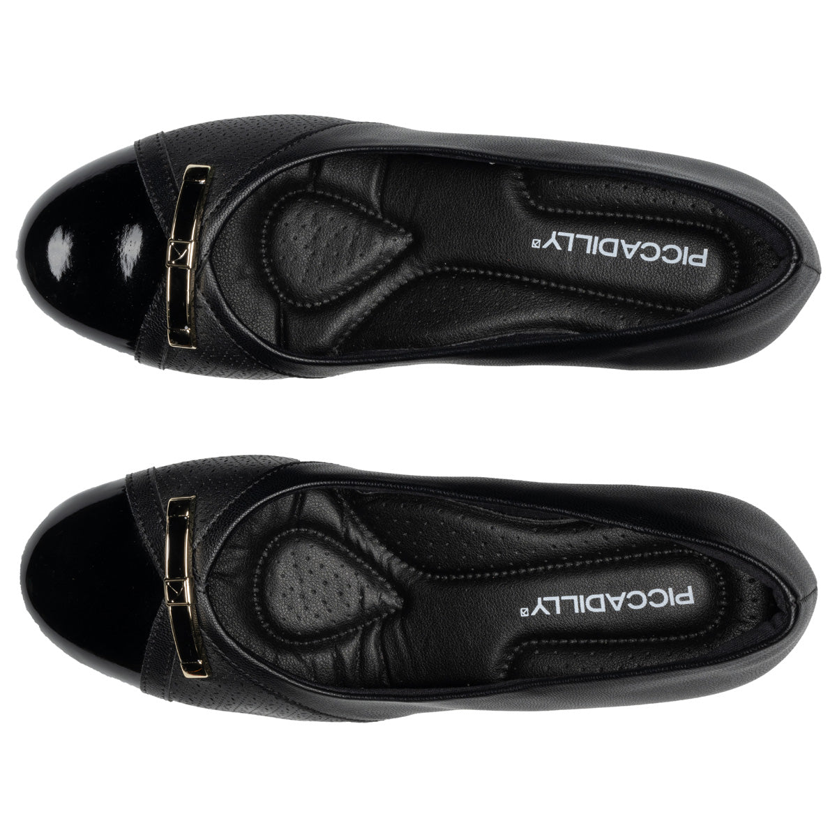 Zapato Laura Negro/Dorado