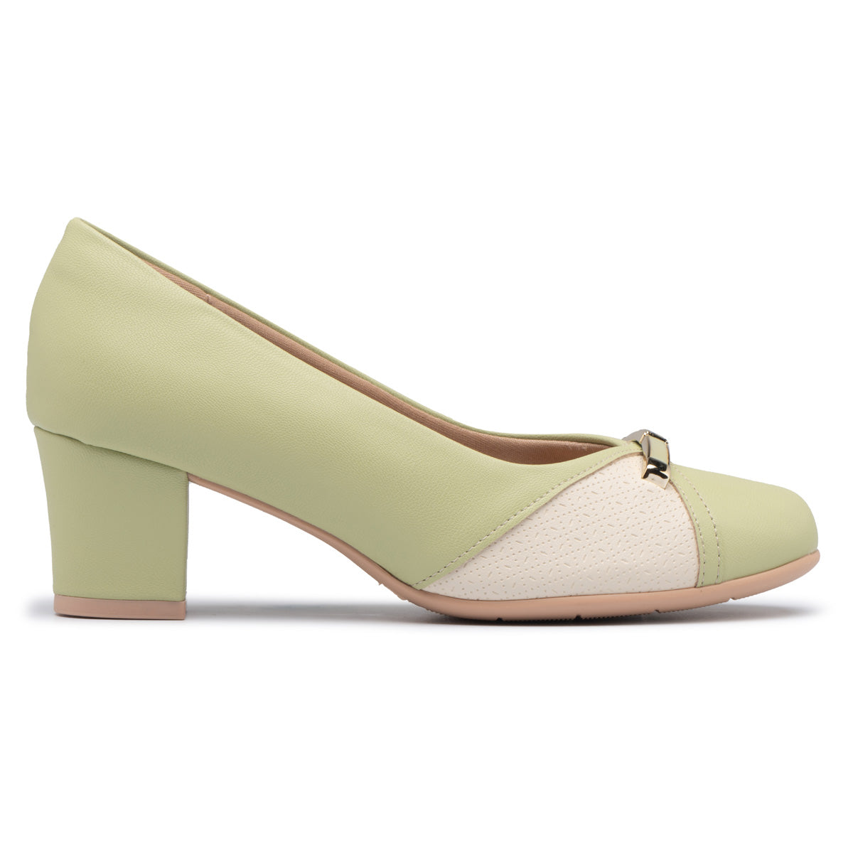 Zapato Laura Verde/Beige