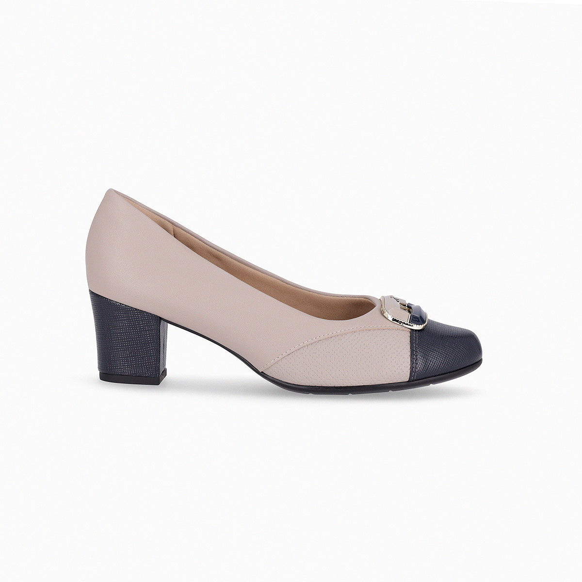 Zapato Laura Azul/Taupe