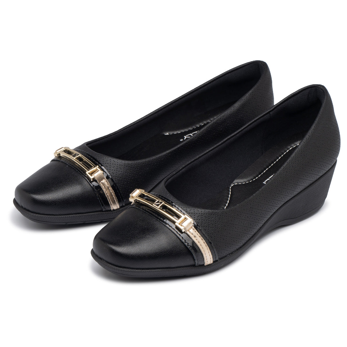 Zapato Ivone Negro/Dorado 49