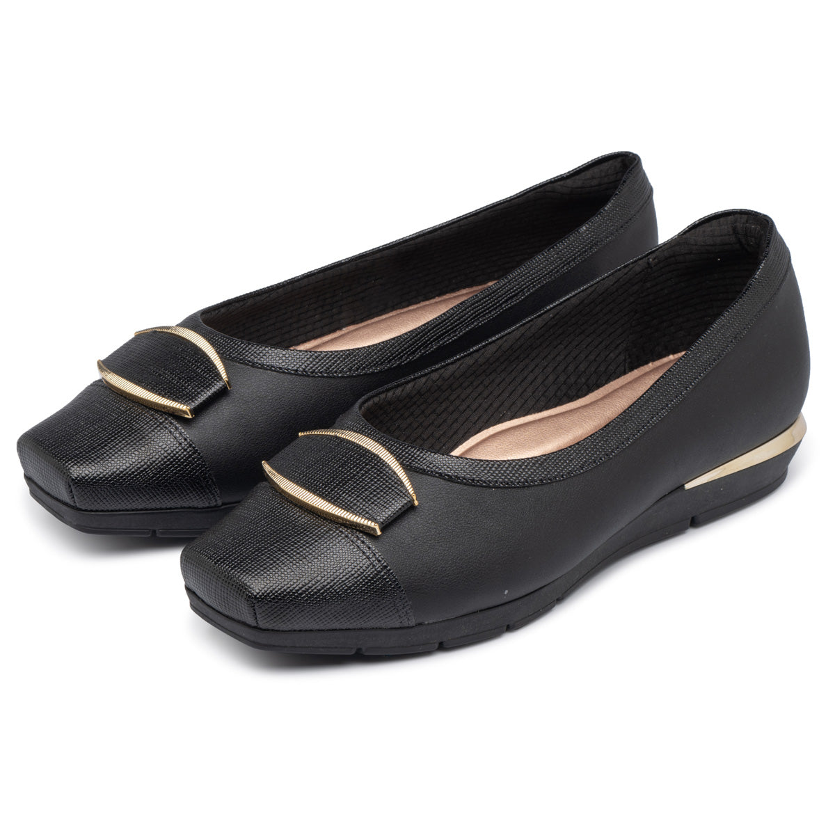 Zapato Fernanda Dorado/Negro