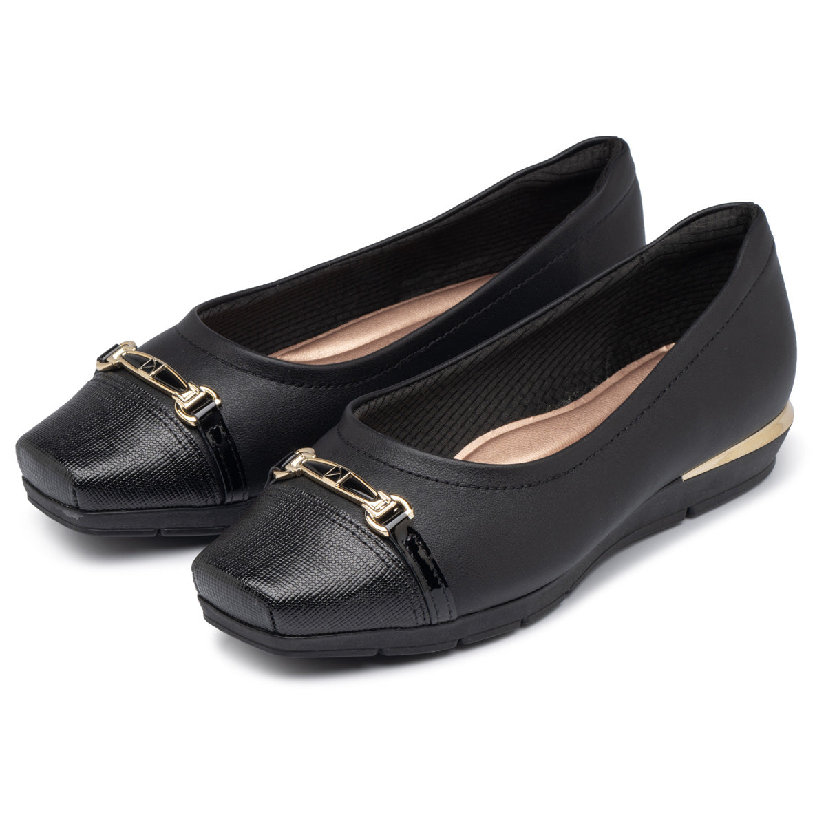 Zapato Fernanda Dorado/Negro 83