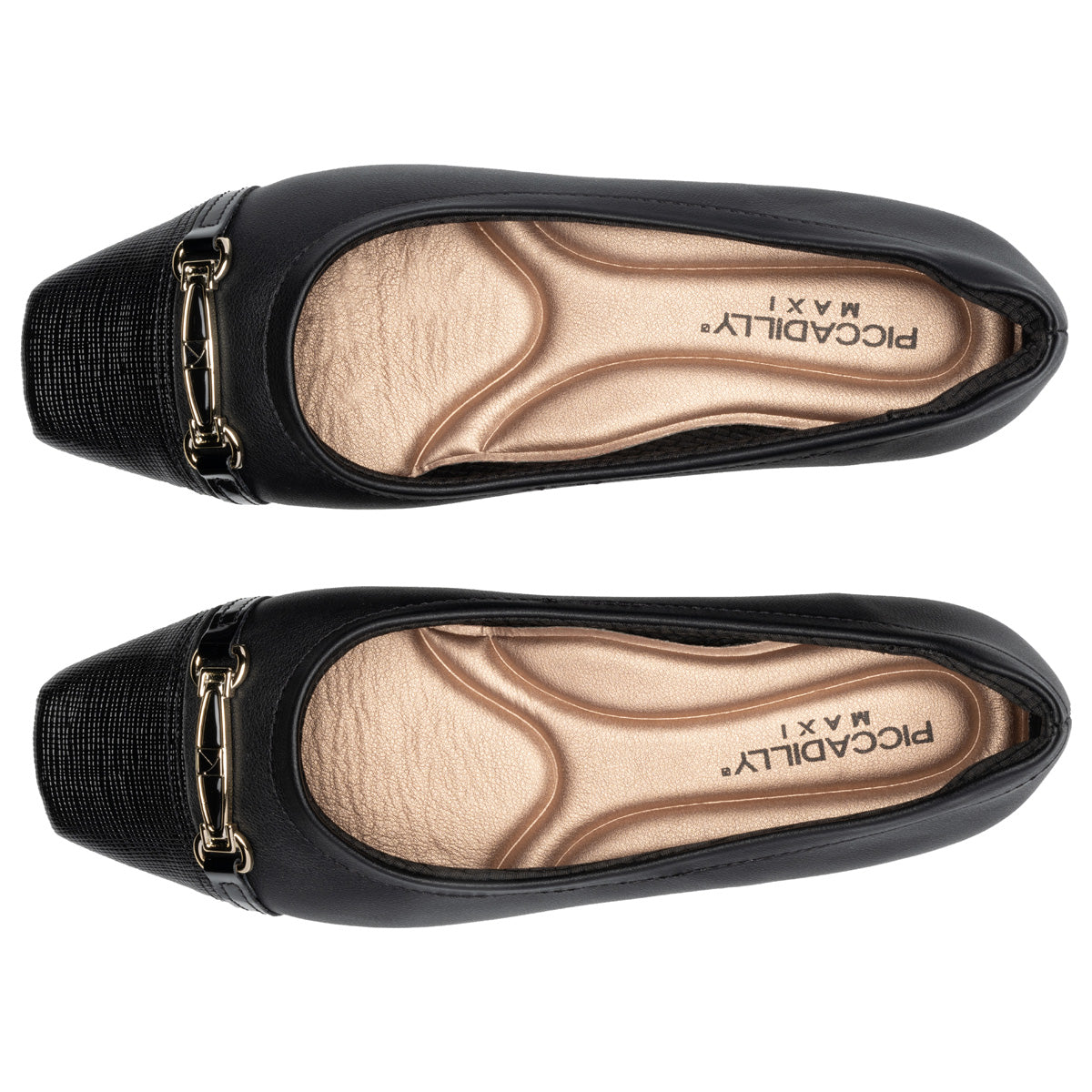 Zapato Fernanda Dorado/Negro 83