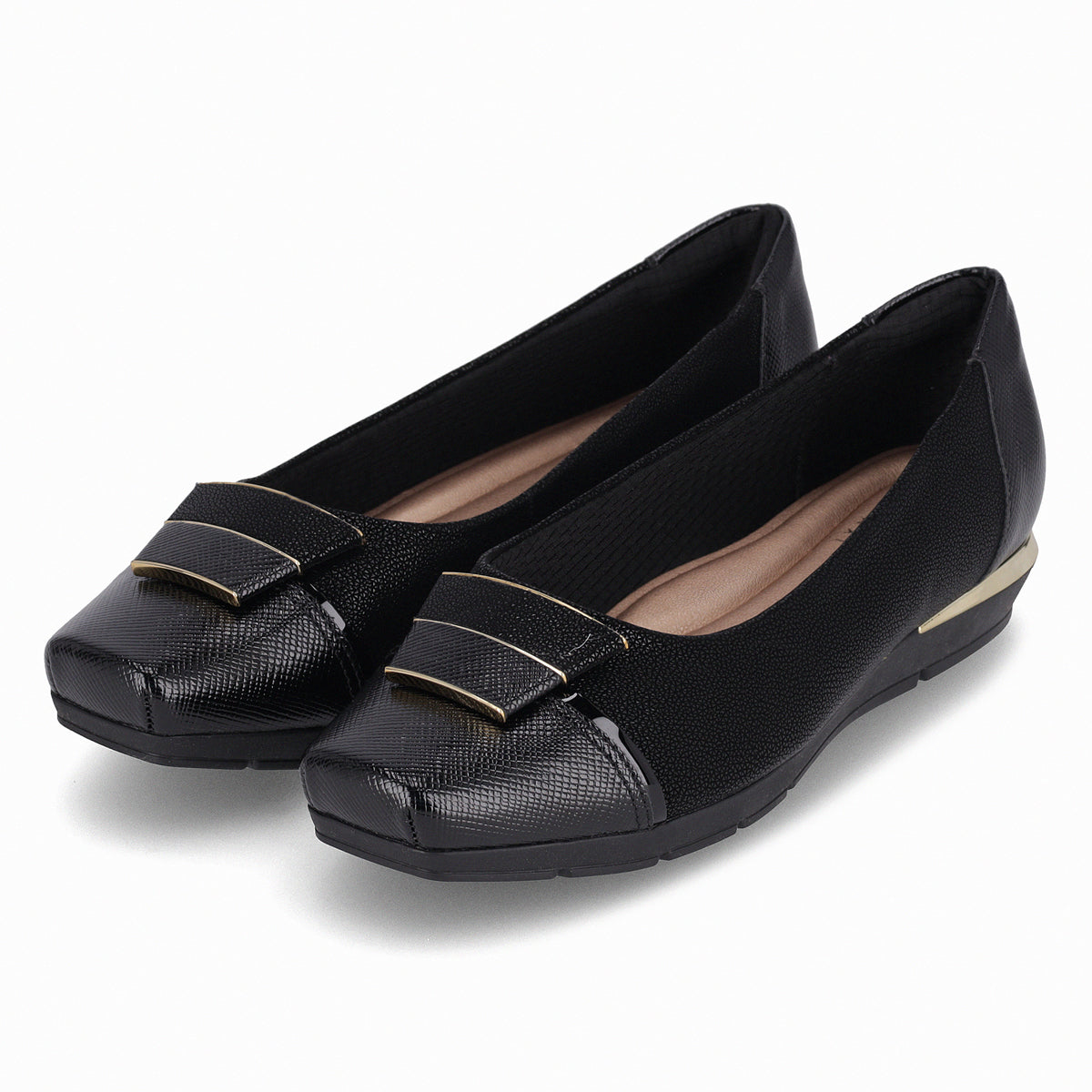 Zapato Fernanda Negro/Dorado