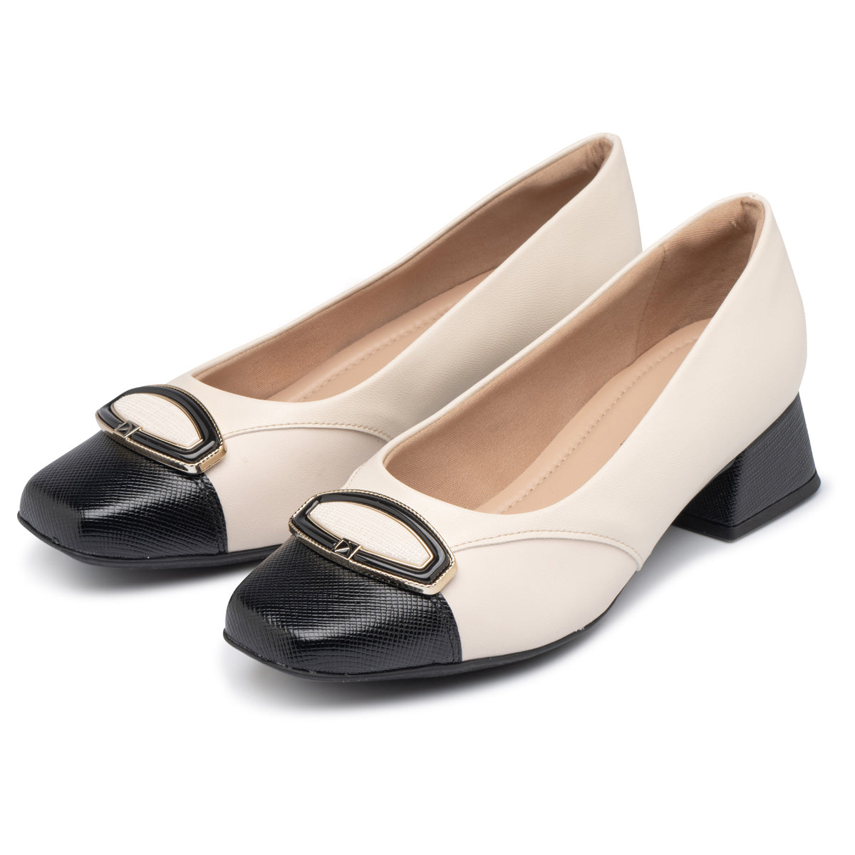 Zapato Tati Hueso/Negro 324