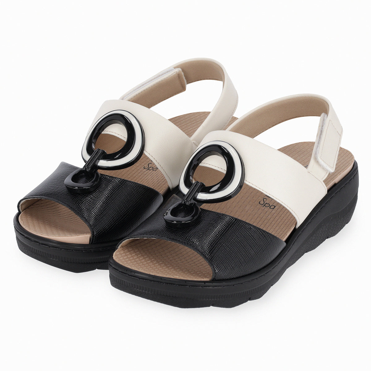 Sandalia SPA Blanco y Negro