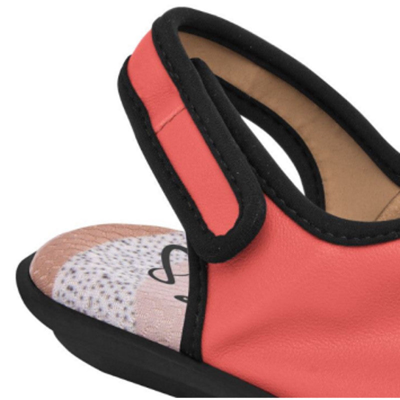 Sandalia Negro/Rosa