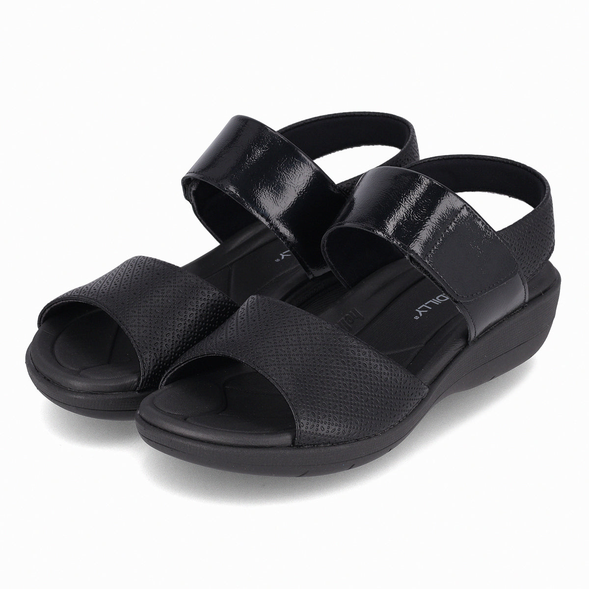 Sandalia Fascitis Negro Anabela 15