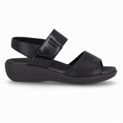 Sandalia Fascitis Negro Anabela 15