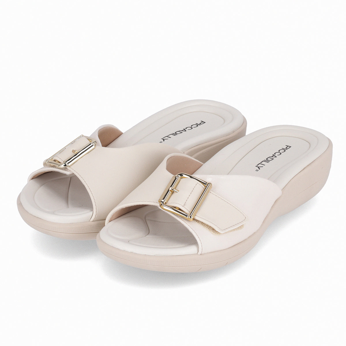 Sandalia Fascitis Anabela Crema/Dorado 16