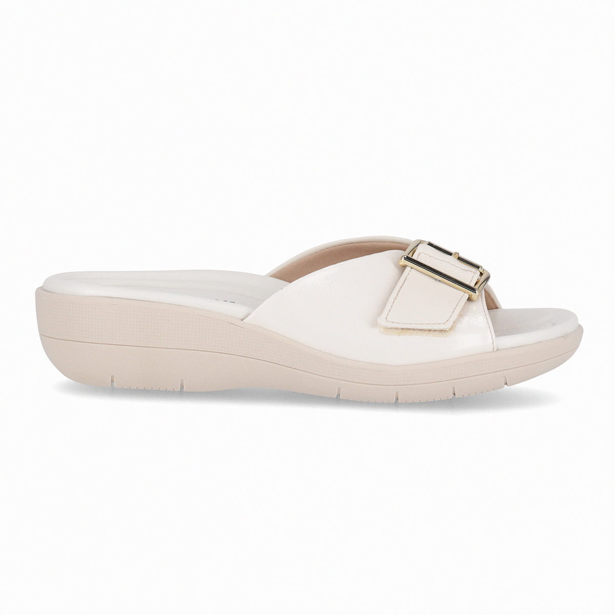 Sandalia Fascitis Anabela Crema/Dorado 16