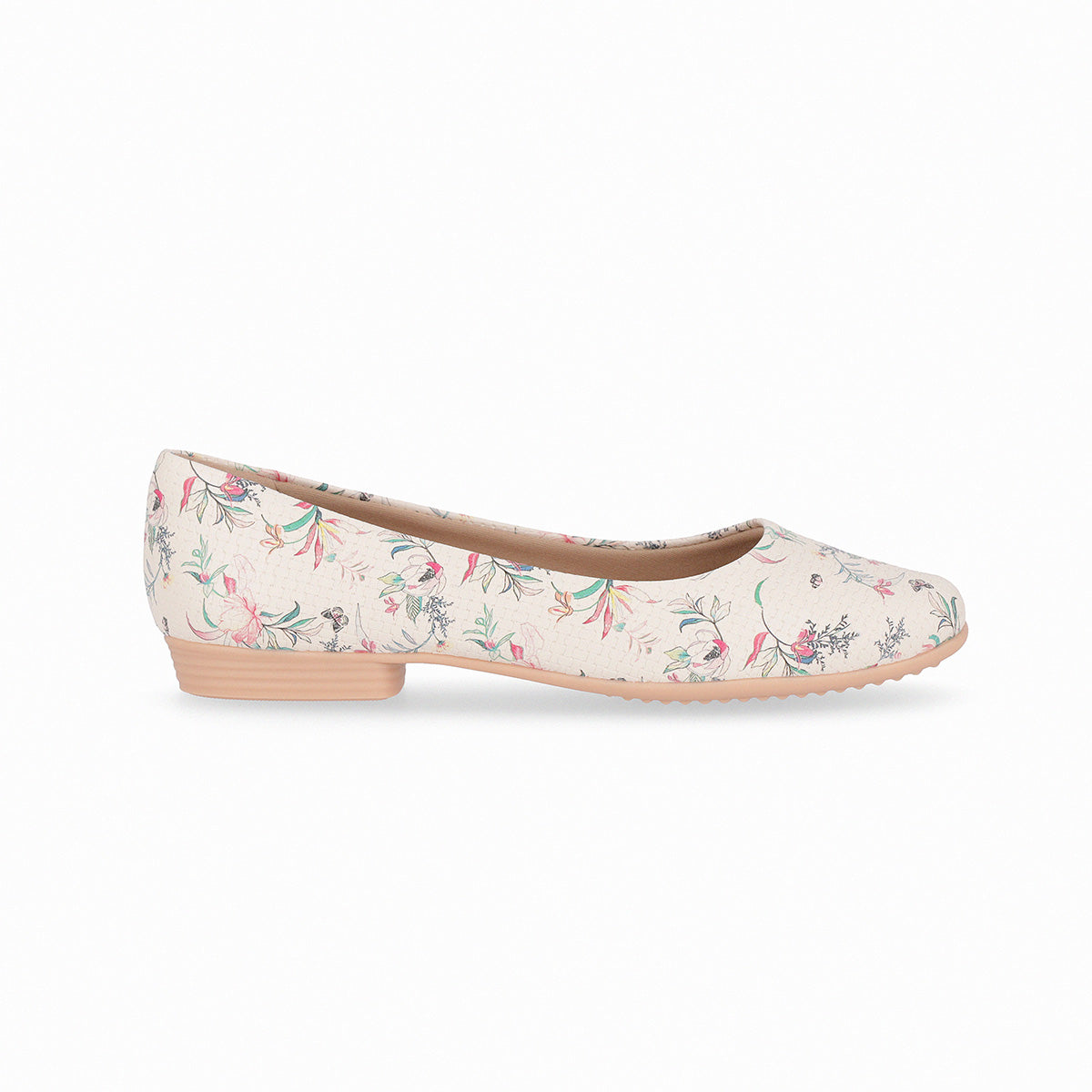 Zapato Raquel Blanco/Floreado