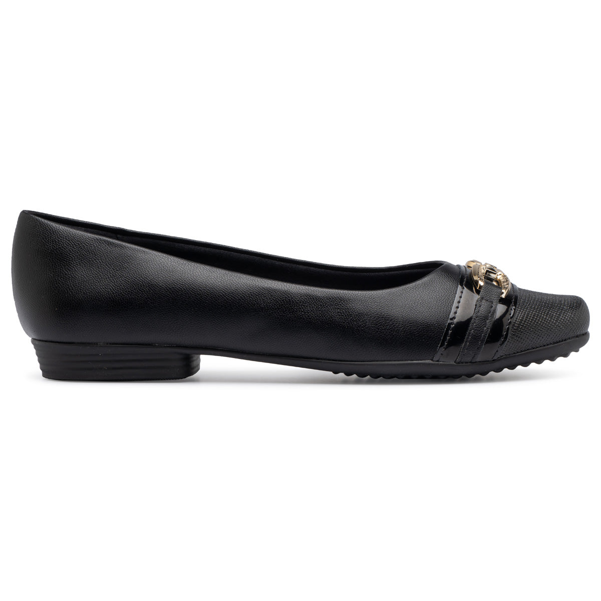 Zapato Raquel Negro/Dorado