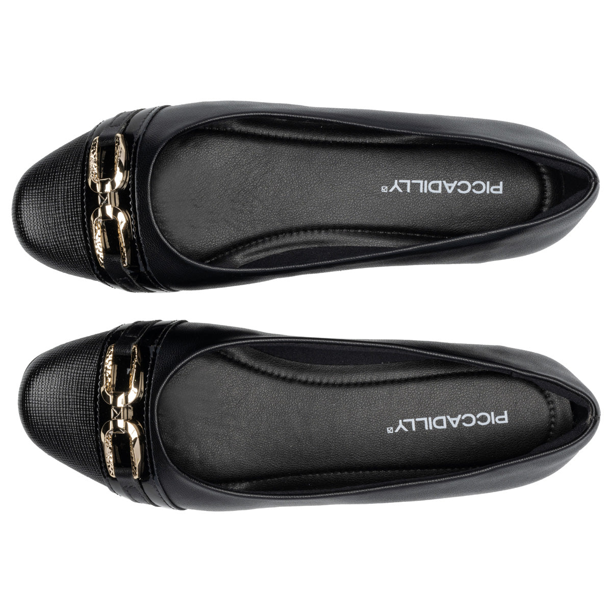 Zapato Raquel Negro/Dorado