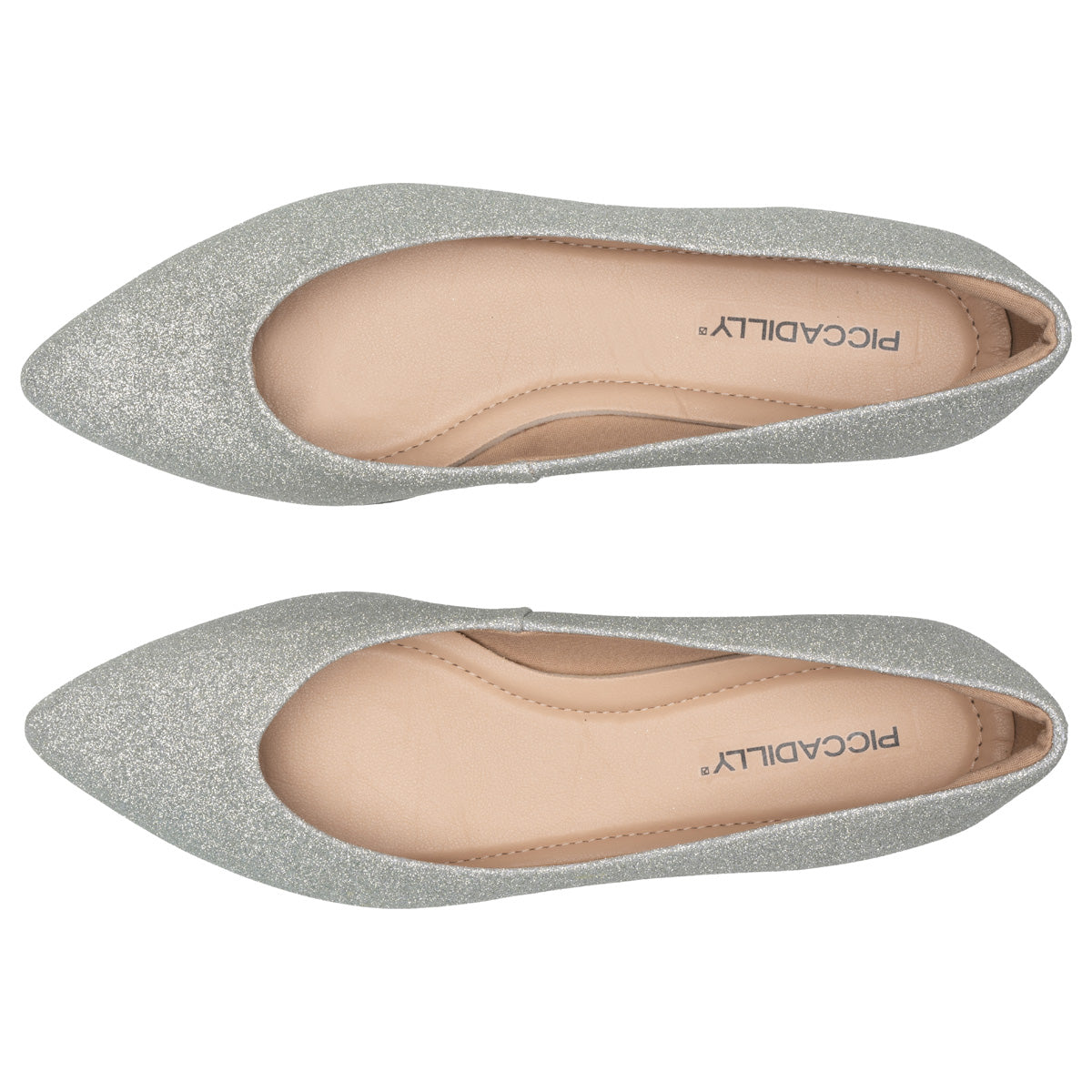 Zapato Ana Glitter Plata