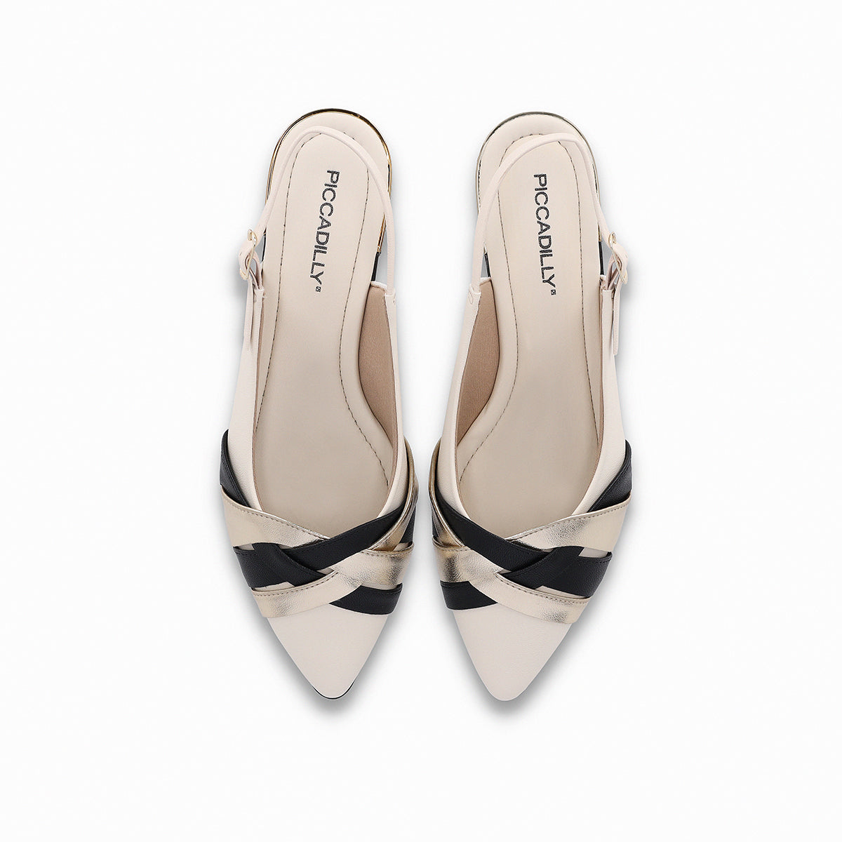 Zapato Ana Negro/Dorado