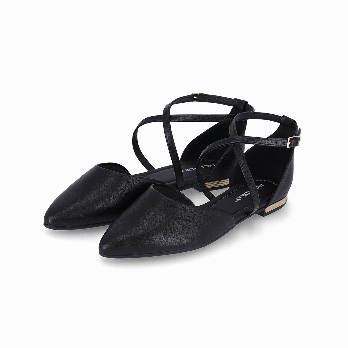 Zapato Ana 36 Negro/Dorado