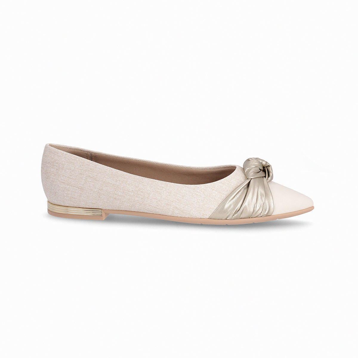 Zapato Ana Natural/Dorado