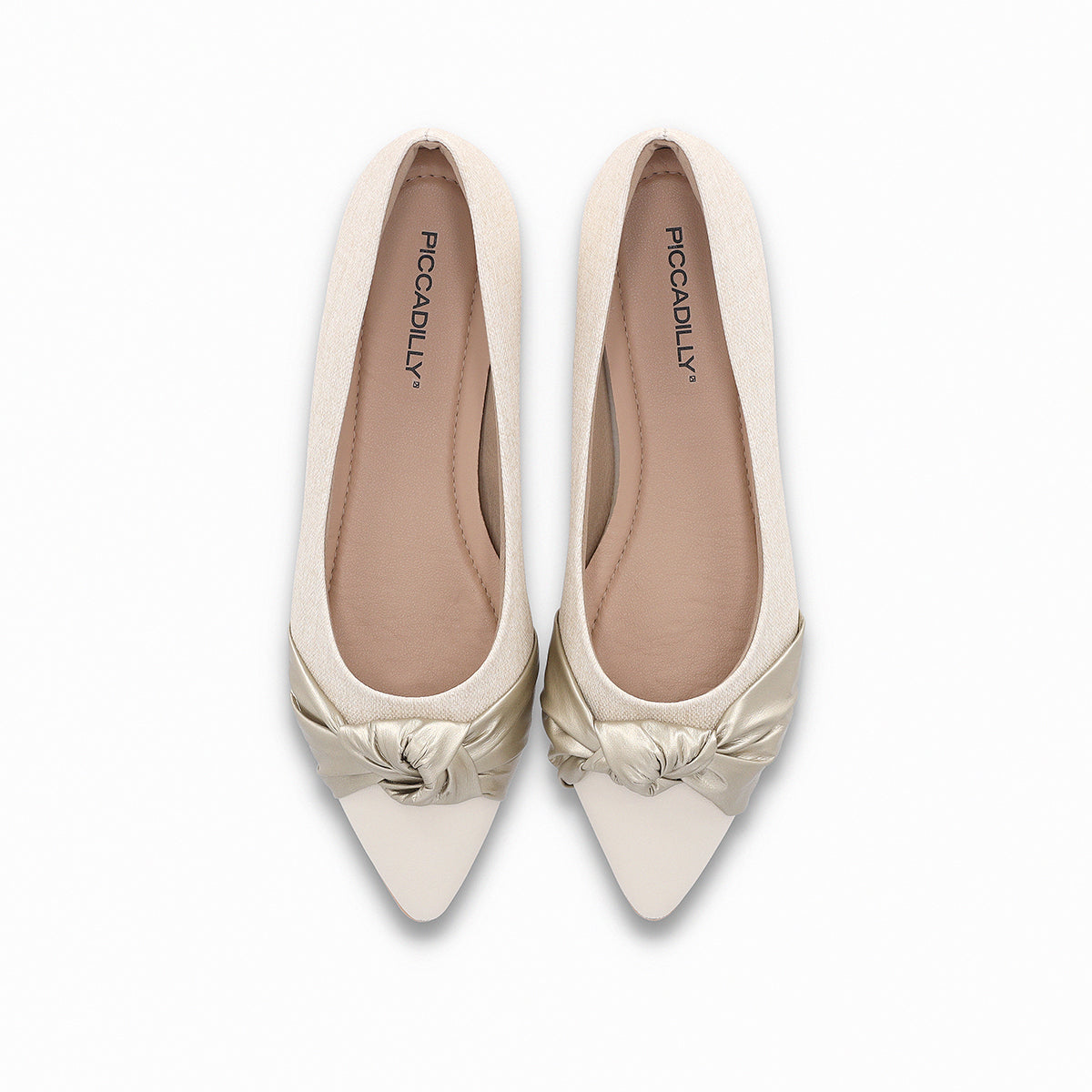 Zapato Ana Natural/Dorado