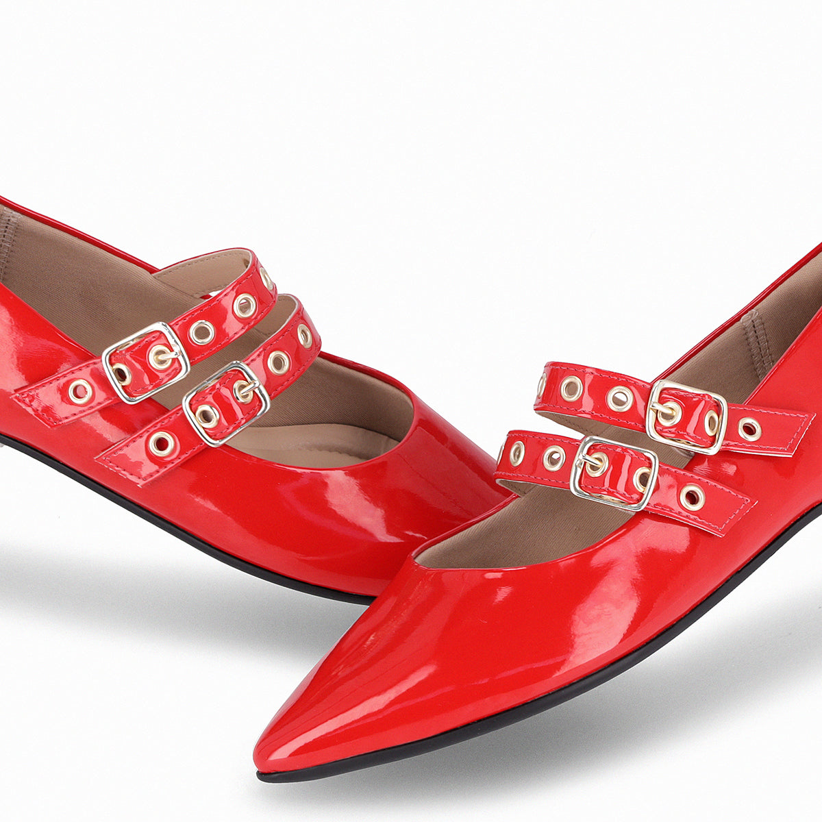 Zapato Ana/Hebilla Rojo