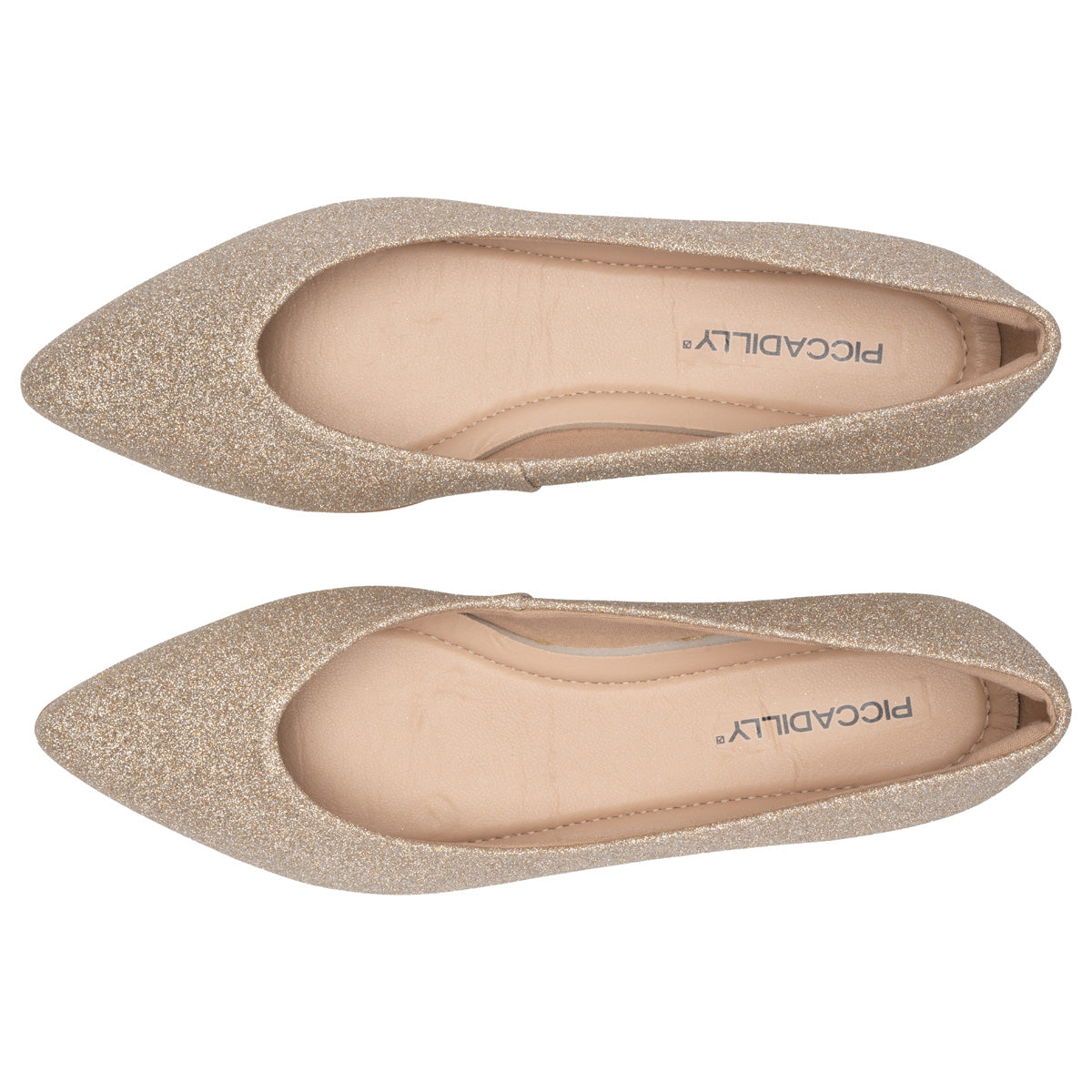 Zapato Silvia Champagne Glitter 54