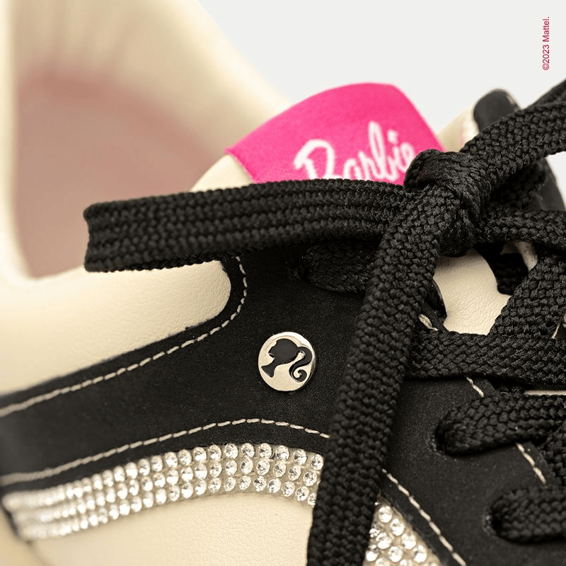 Zapatilla Barbie Negro/Beige