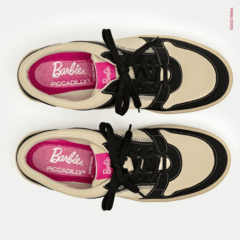 Zapatilla Barbie Negro/Beige