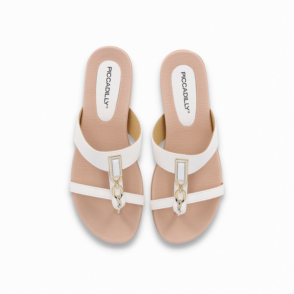 Sandalia Mari Blanco/Dorado