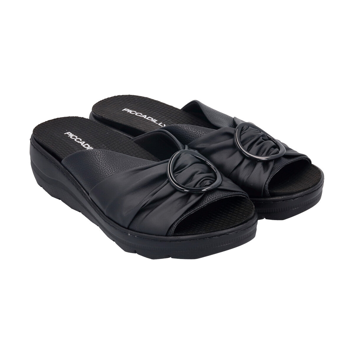 Sandalia Spa Hebilla/Negro