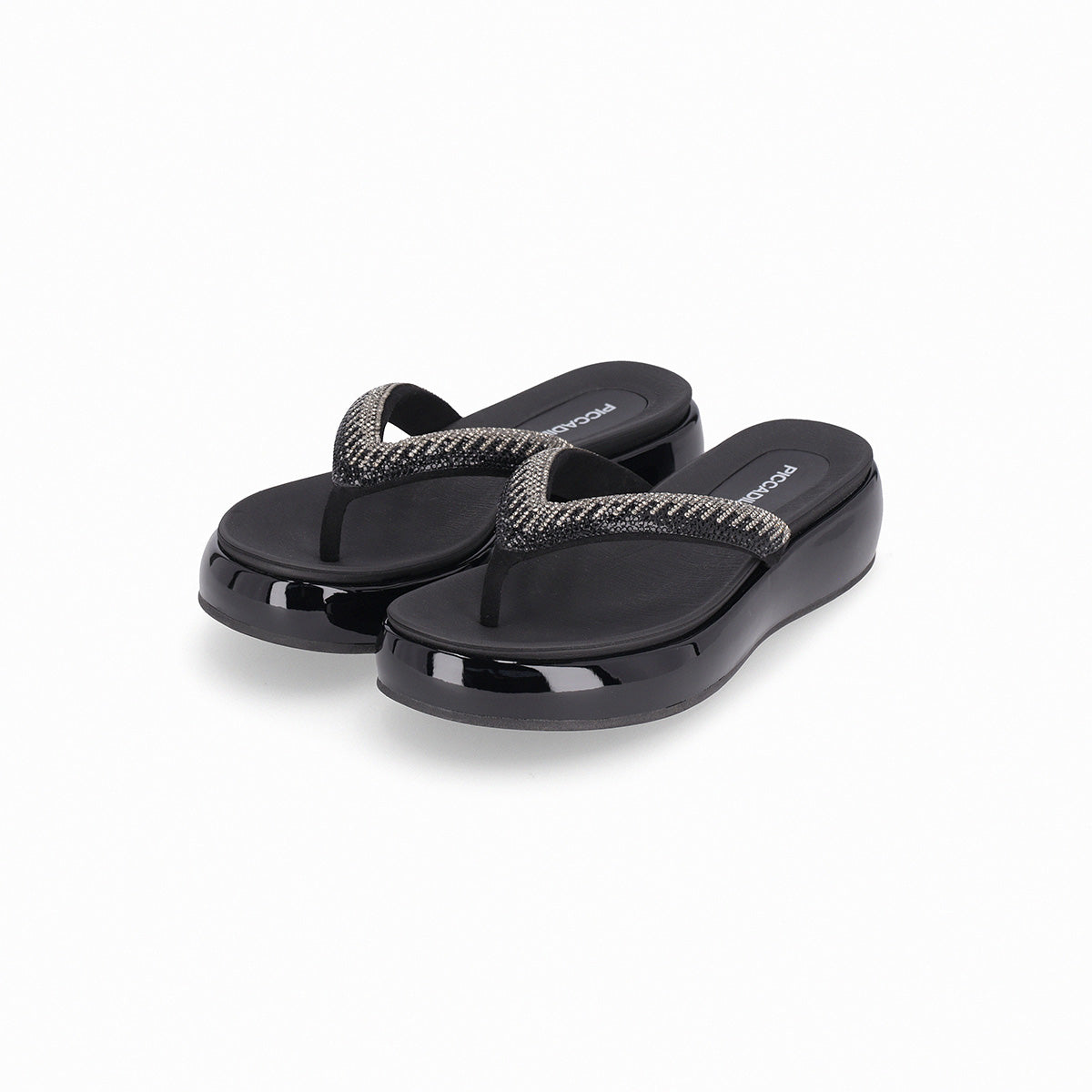 Sandalia Sol Strass Negro