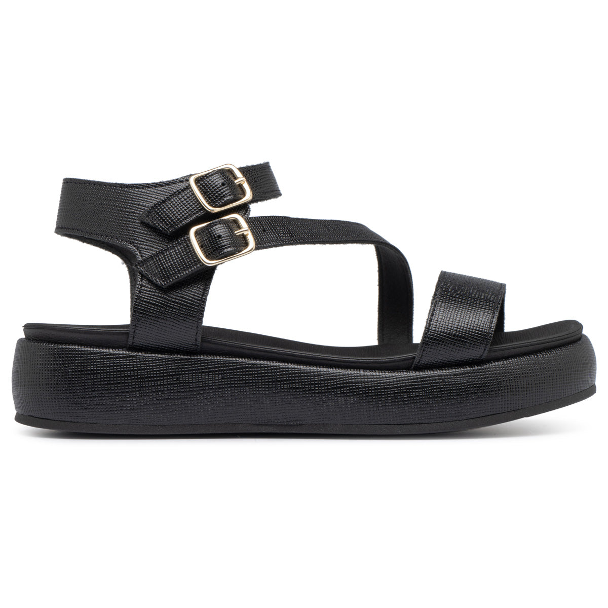 Sandalia Sol Anabela Negro