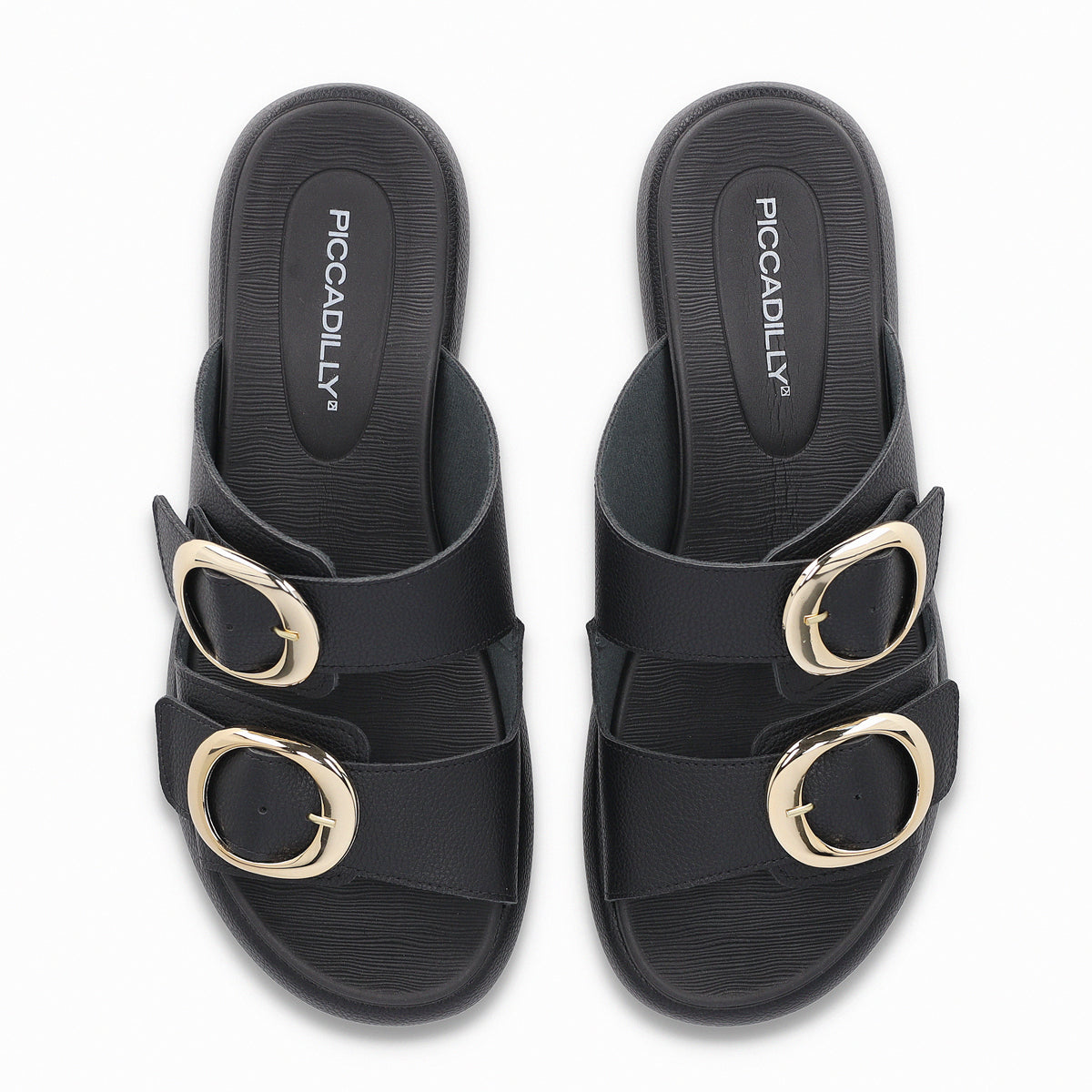 Sandalia Sol Negro/Dorado