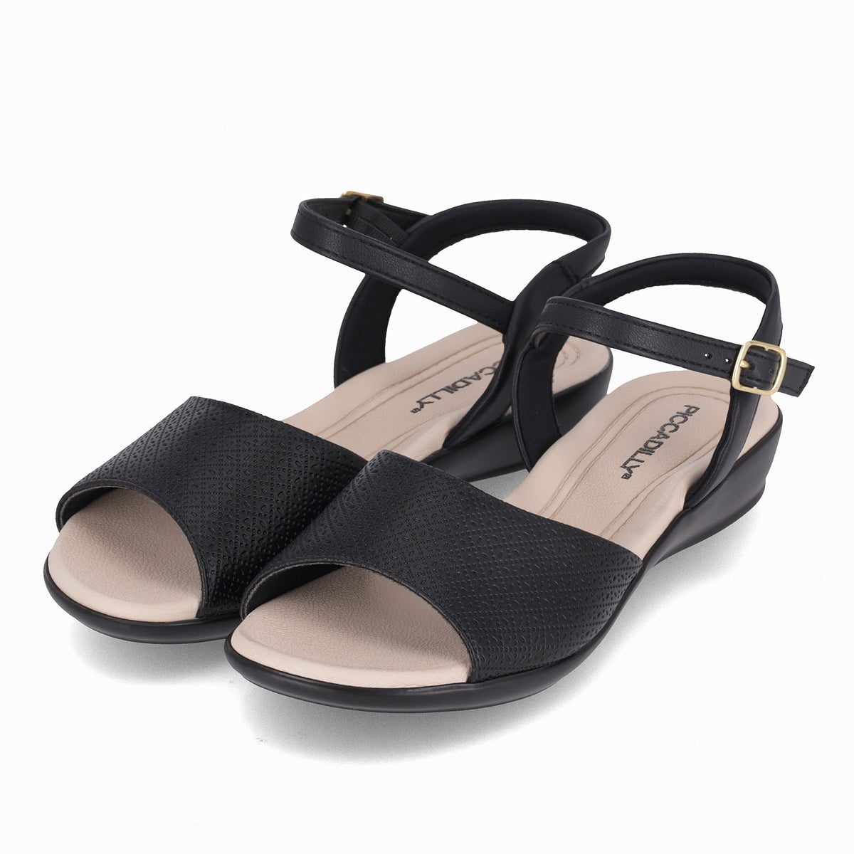 Sandalia Camila Negro/Beige