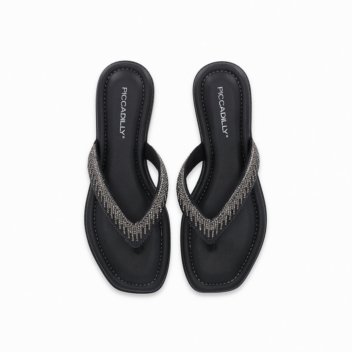 Sandalia Gabi Negro/Strass
