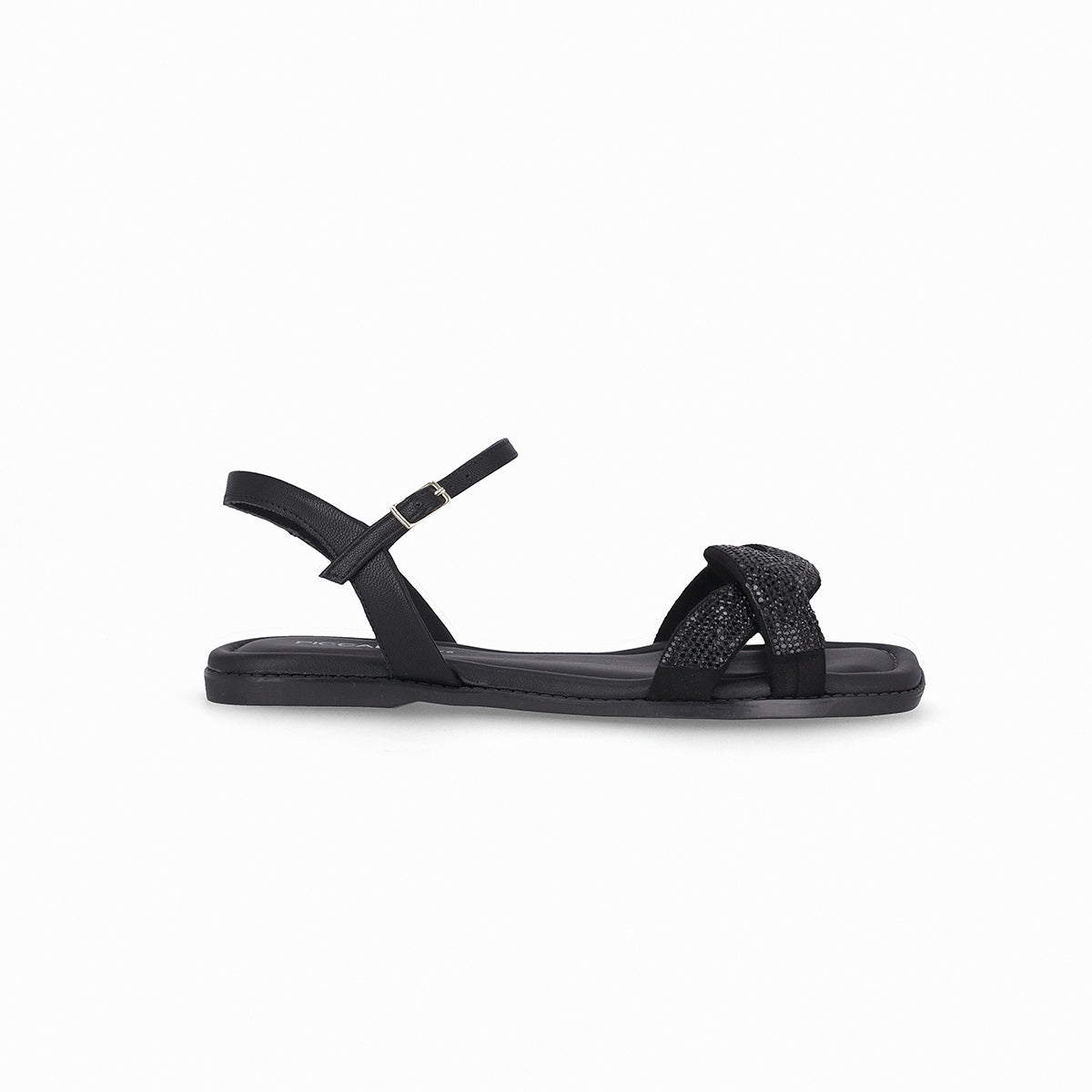 Sandalia Gabi Negro/Strass