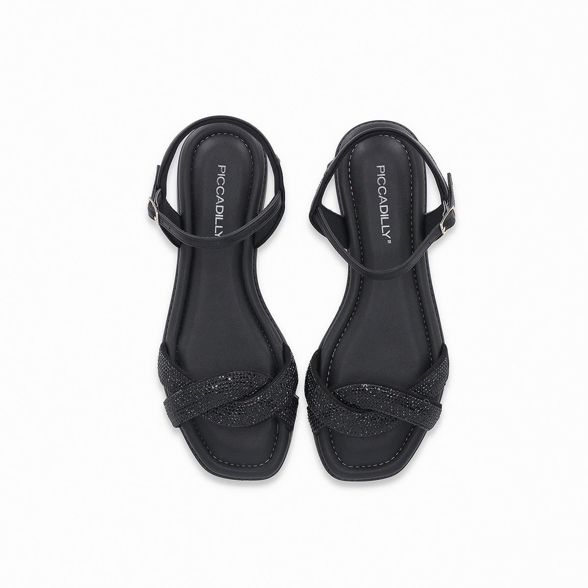 Sandalia Gabi Negro/Strass