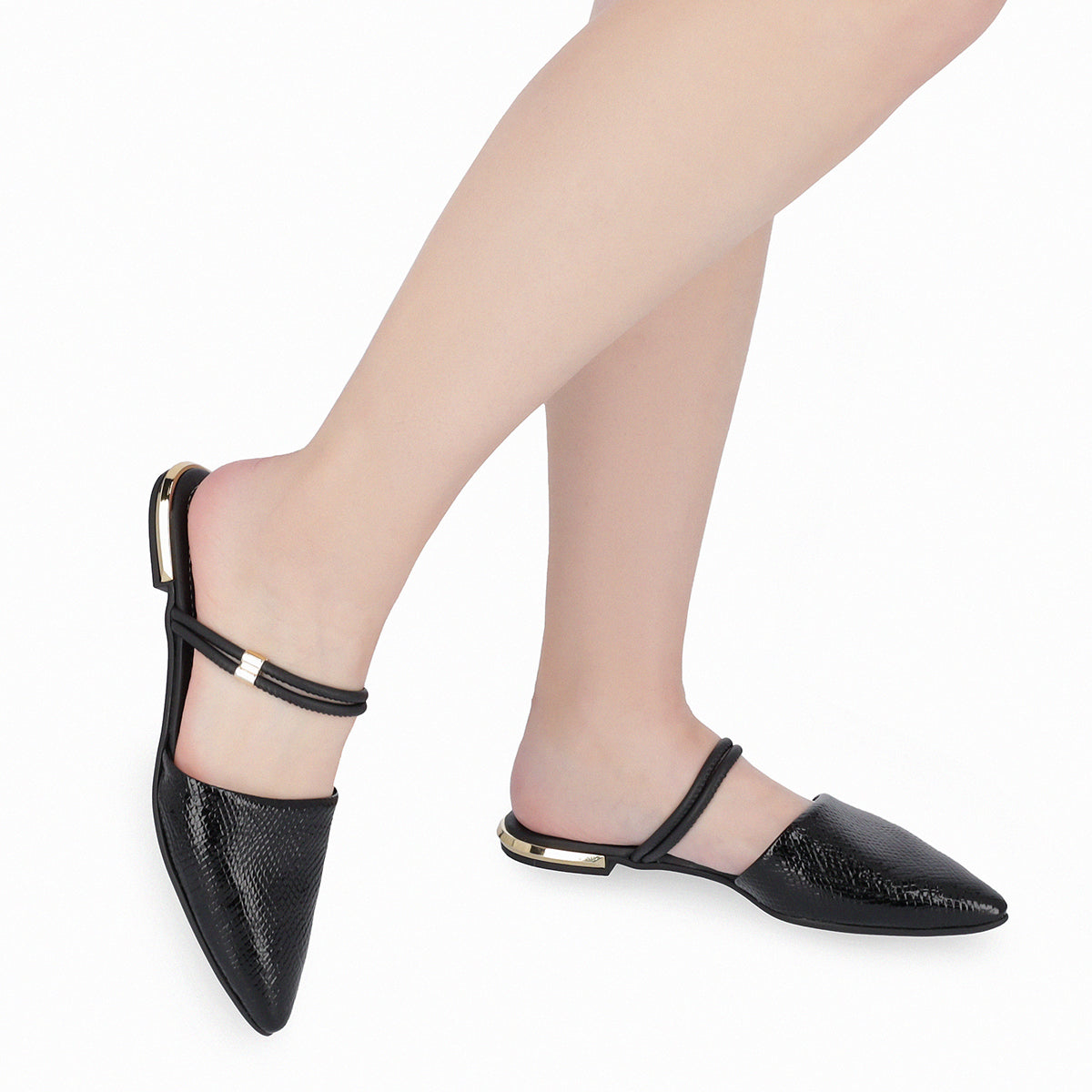 Zapato Ana Reptil Negro