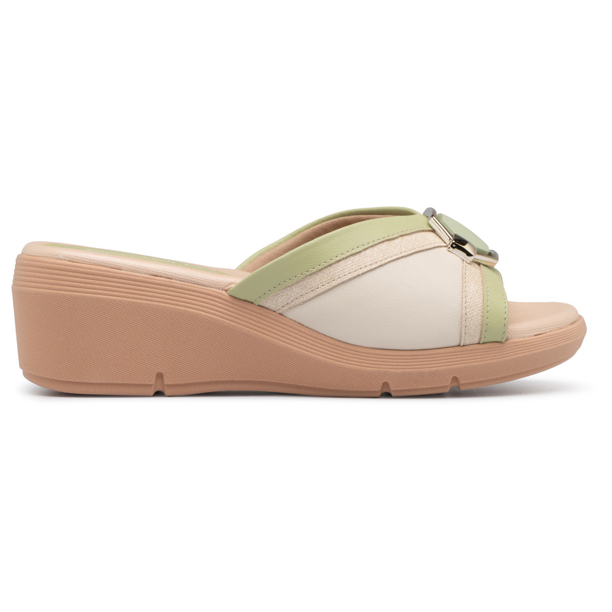 Sandalia Cecilia Anabela Marfil/verde 547