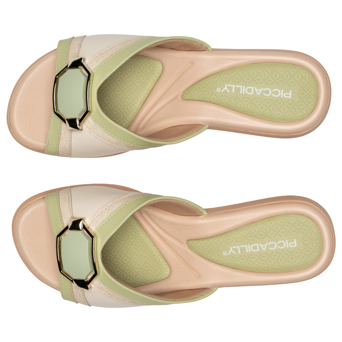 Sandalia Cecilia Anabela Marfil/verde 547