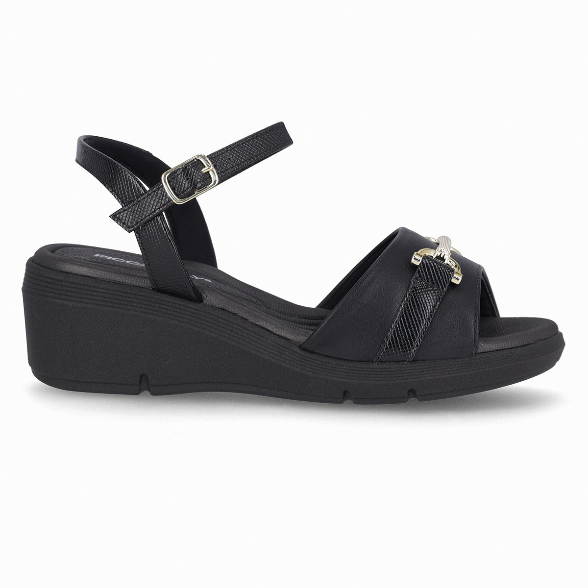 Sandalia Cecilia Negro/Dorado 372