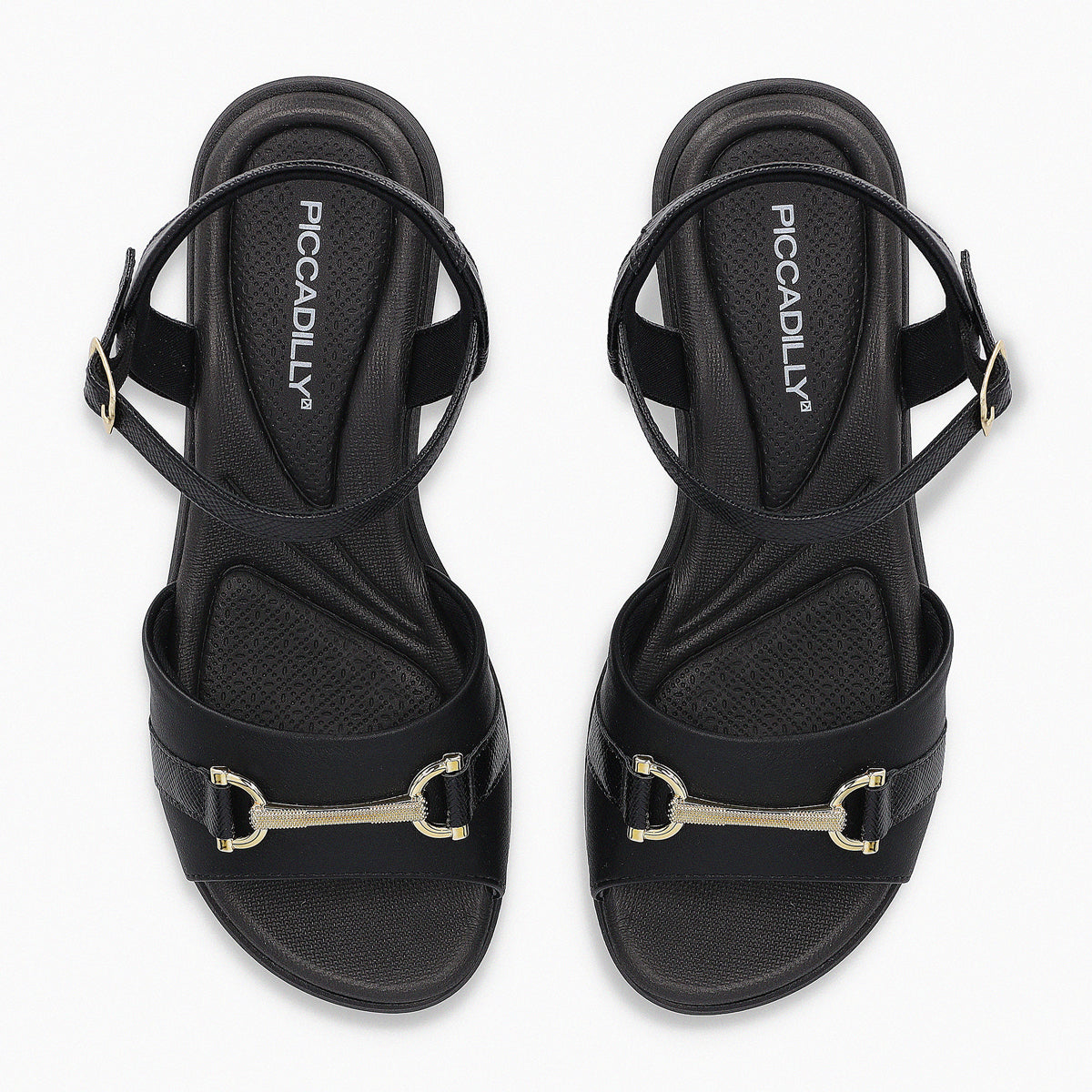 Sandalia Cecilia Negro/Dorado 372