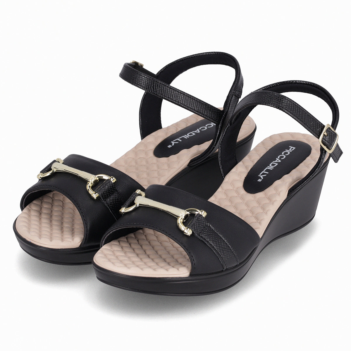Sandalia Cecilia Negro/Beige 372