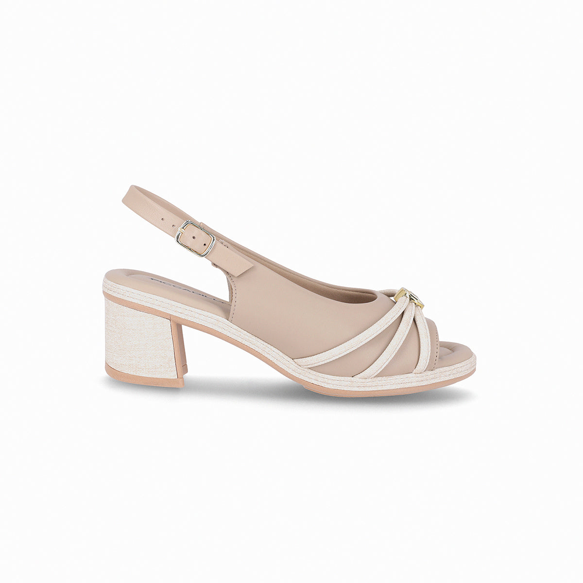 Sandalia Paola Marfil/Blanco
