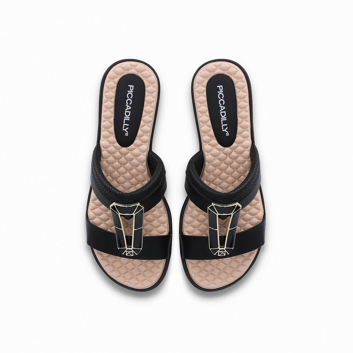 Sandalia Taila Dorado/Negro